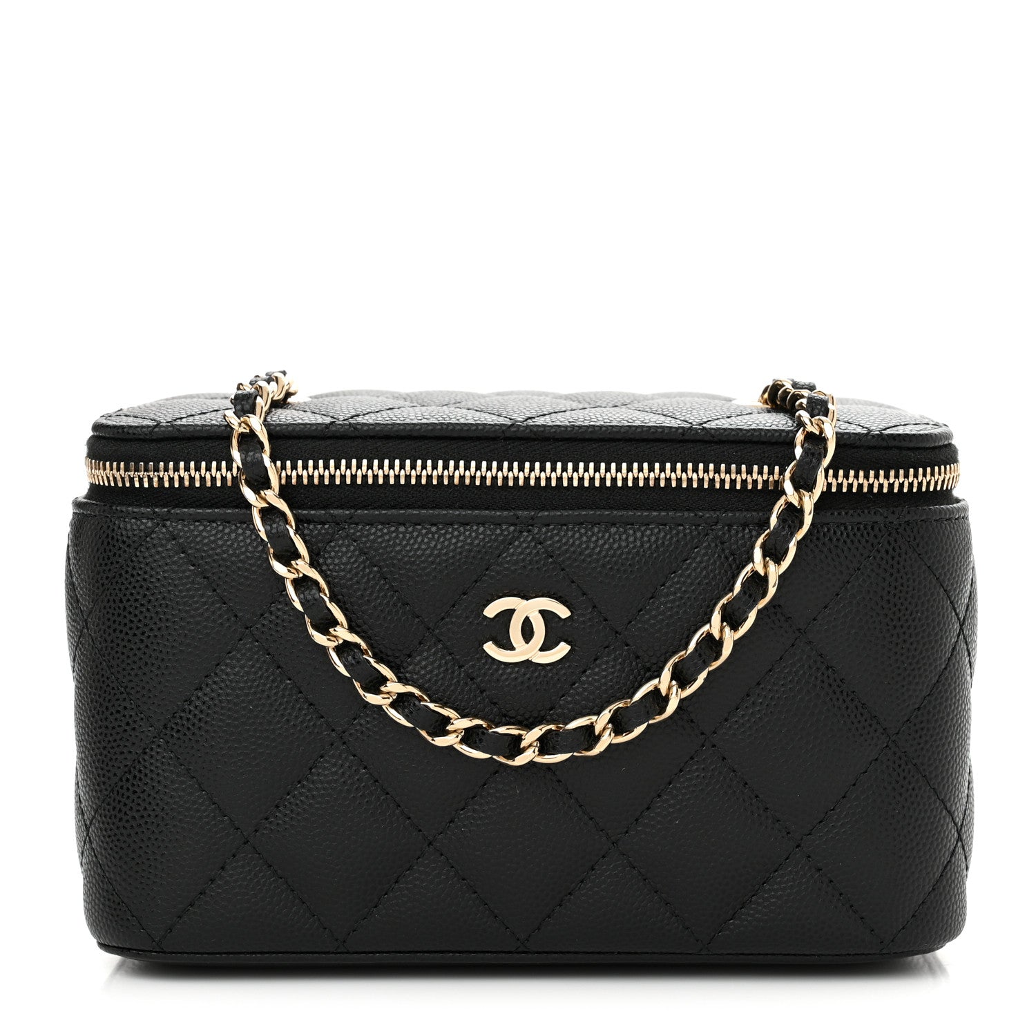 Chanel Caviar Quilted Small Vanity Case With Chain Black 1 of 10