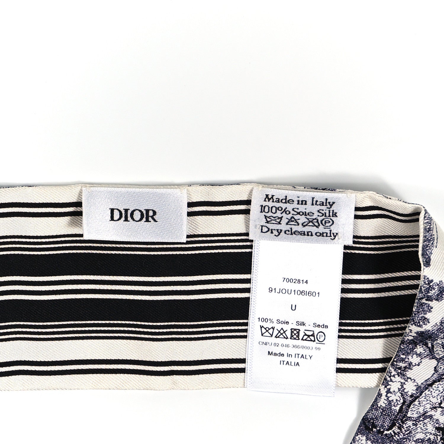 Christian Dior Silk Toile De Jouy Mitzah Scarf White 3 of 3