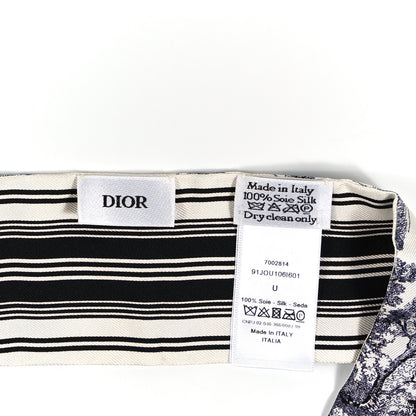 Christian Dior Silk Toile De Jouy Mitzah Scarf White 3 of 3