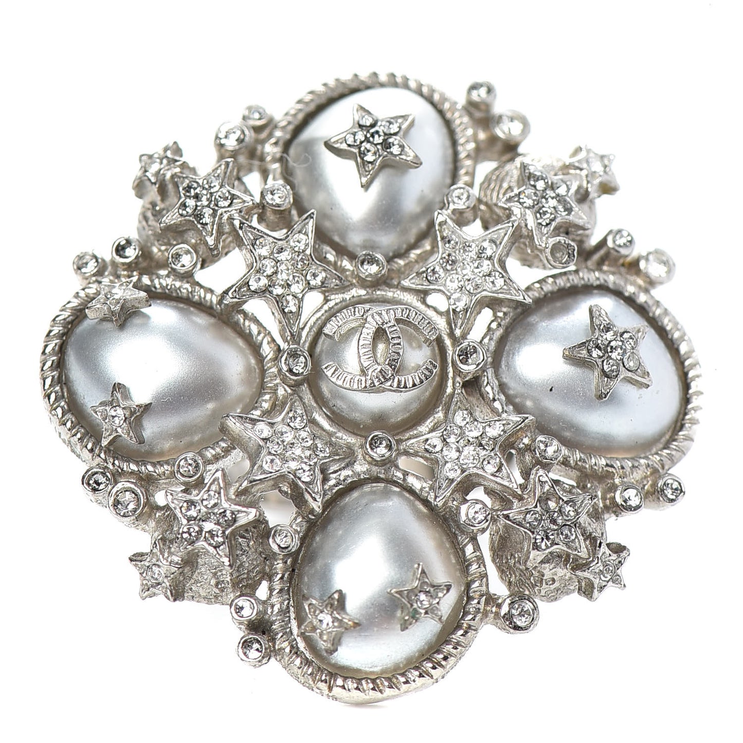 Crystal Pearl Stars CC Ring Ruthenium