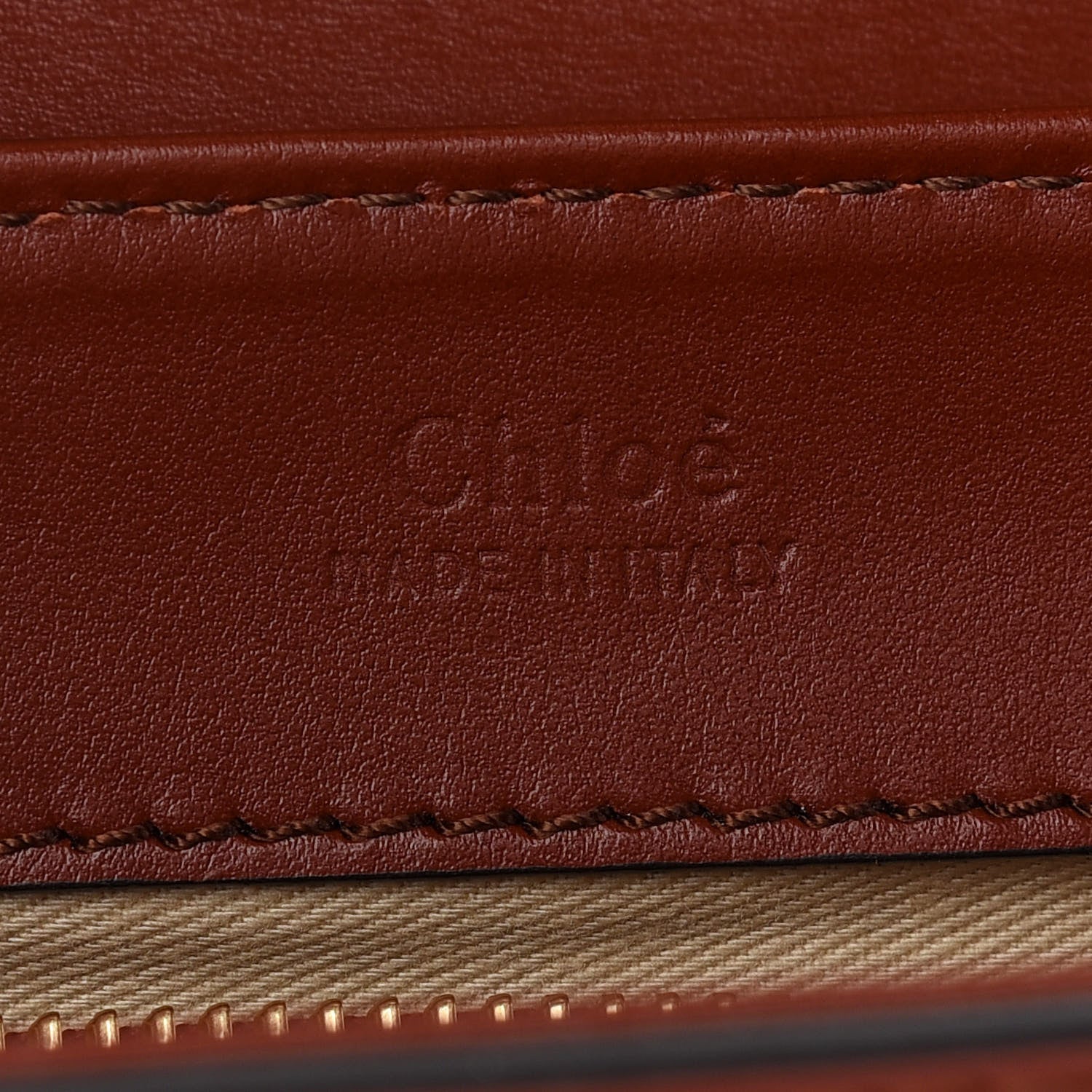 Chloe Calfskin Small C Double Carry Sepia Brown 6 of 9