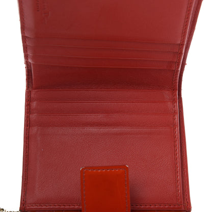 Christian Dior Patent Cannage Lady Dior Compact Wallet Red 12 of 12