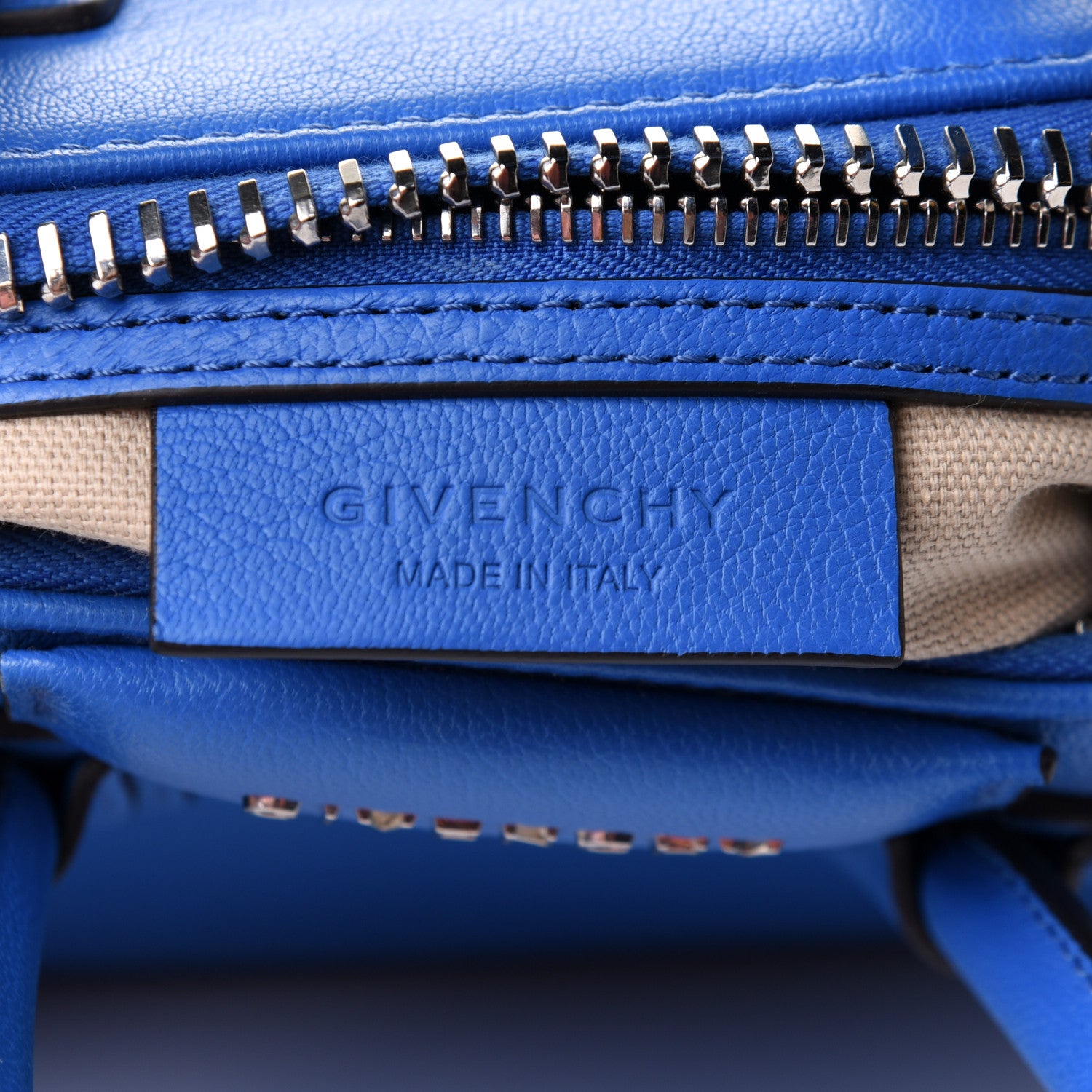 Givenchy Sugar Goatskin Mini Antigona Persian Blue 6 of 10