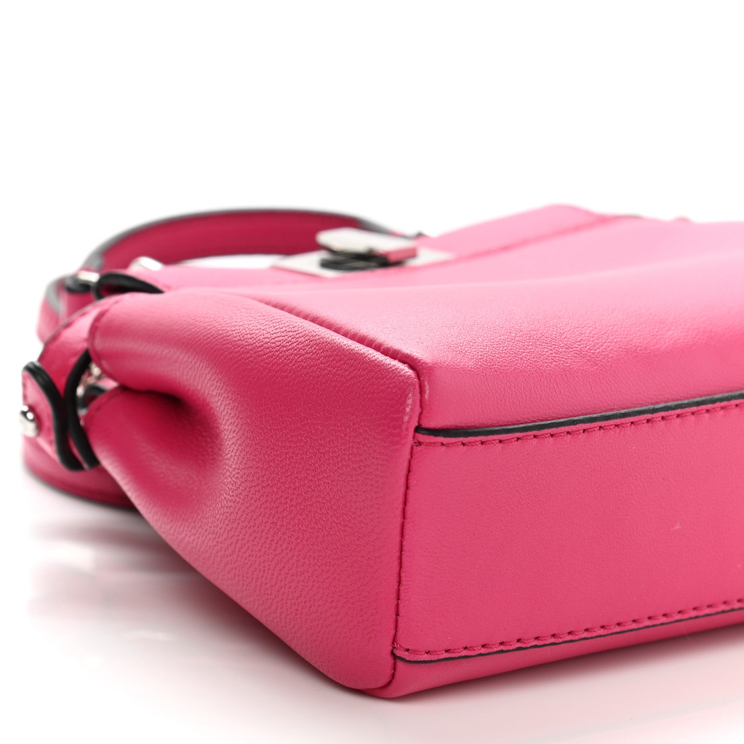 Fendi Shiny Nappa Micro Peekaboo Iconic Satchel Fuxia 9 of 10