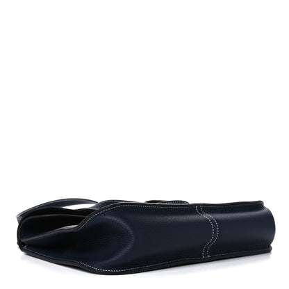 Hermes Taurillon Clemence Halzan 31 GM Bleu Nuit 4 of 12