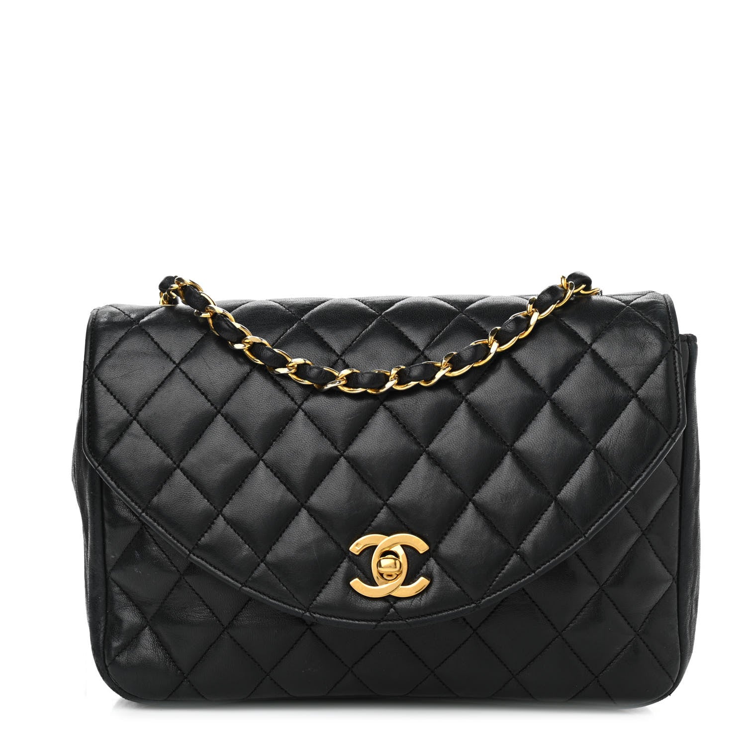 Chanel Lambskin Quilted Small Single Flap Black 1 of 17