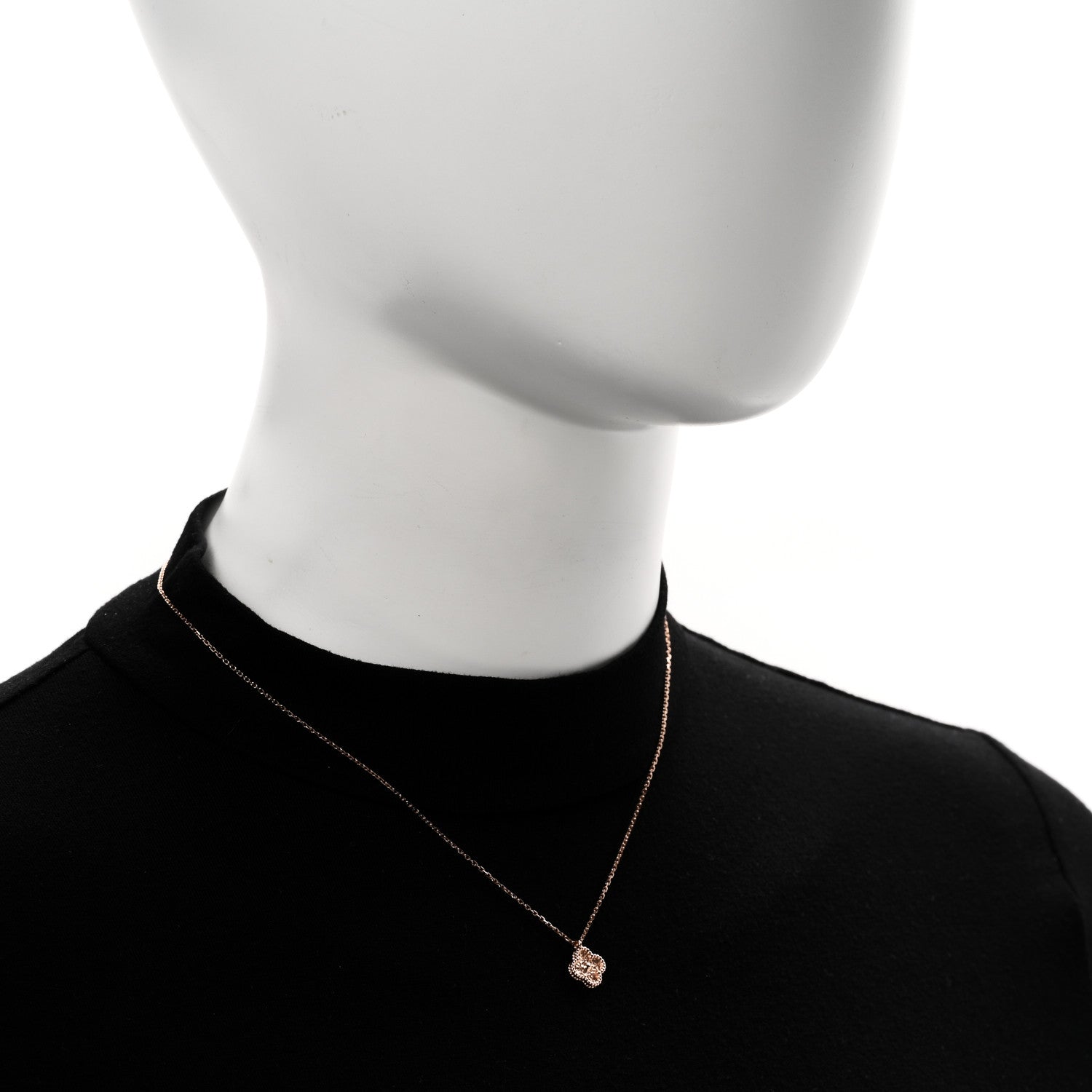 Van Cleef & Arpels 18K Rose Gold Sweet Alhambra Pendant Necklace 2 of 6
