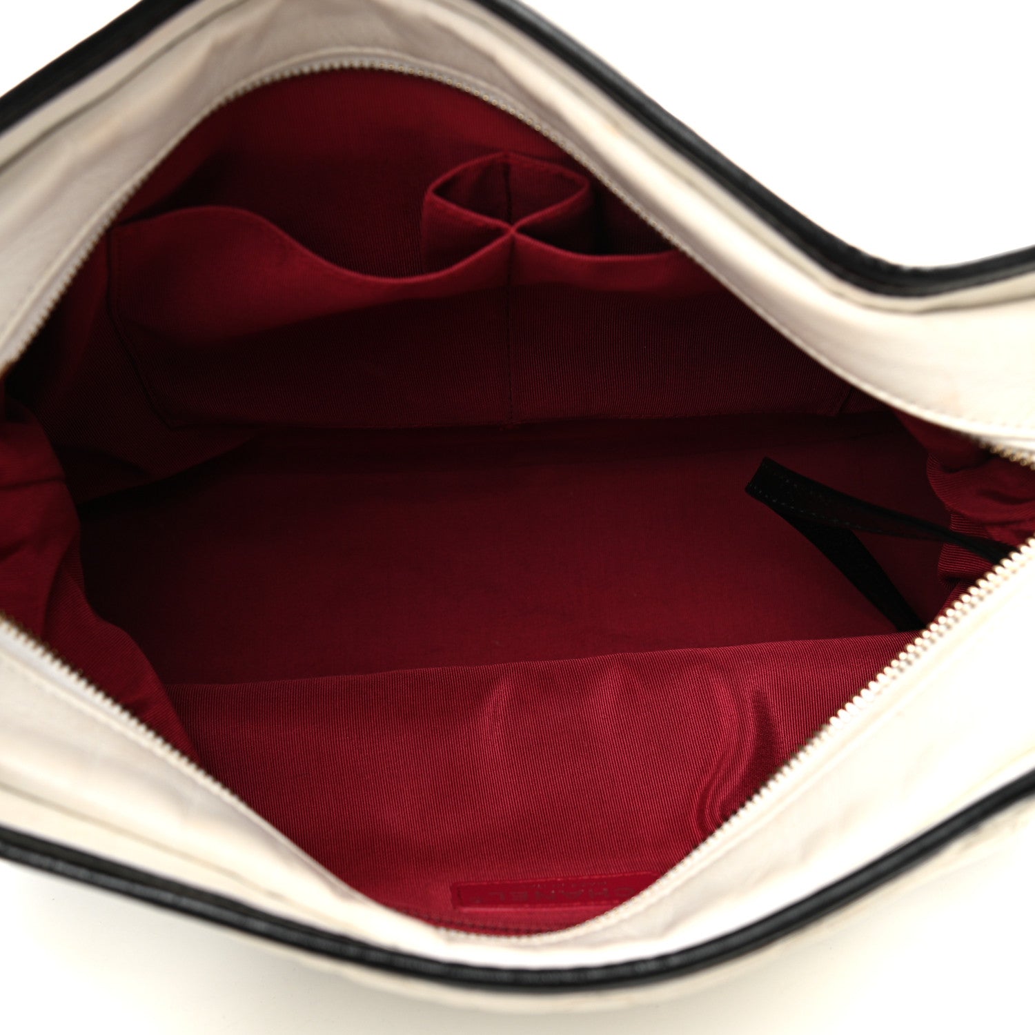 Chanel Aged Calfskin Quilted Large Gabrielle Hobo White Black 4 of 10