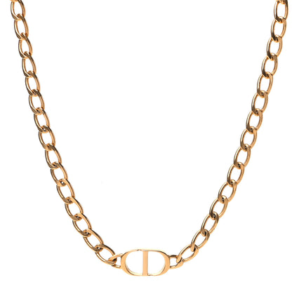 Christian Dior Metal Petit CD Choker Necklace Gold 1 of 4