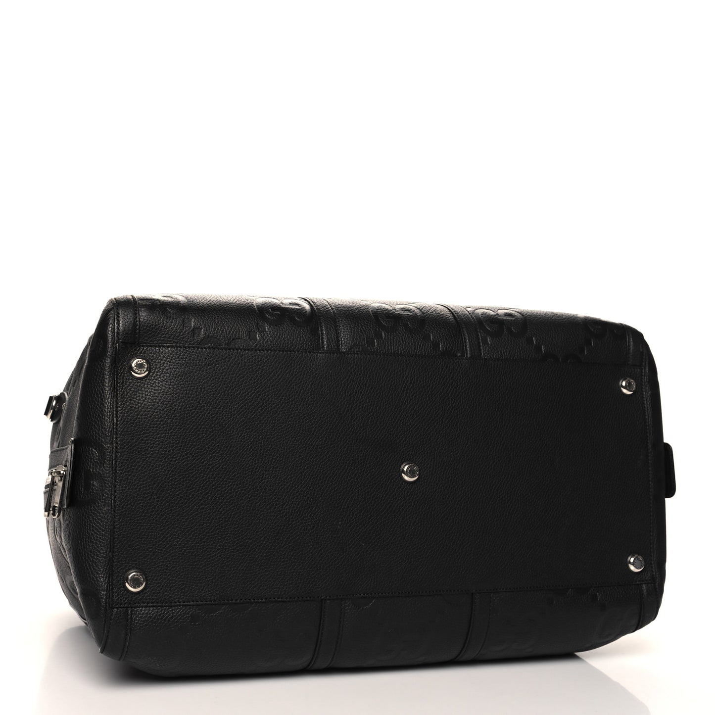 Piuma Calfskin Jumbo GG Embossed Large Duffle Bag Black