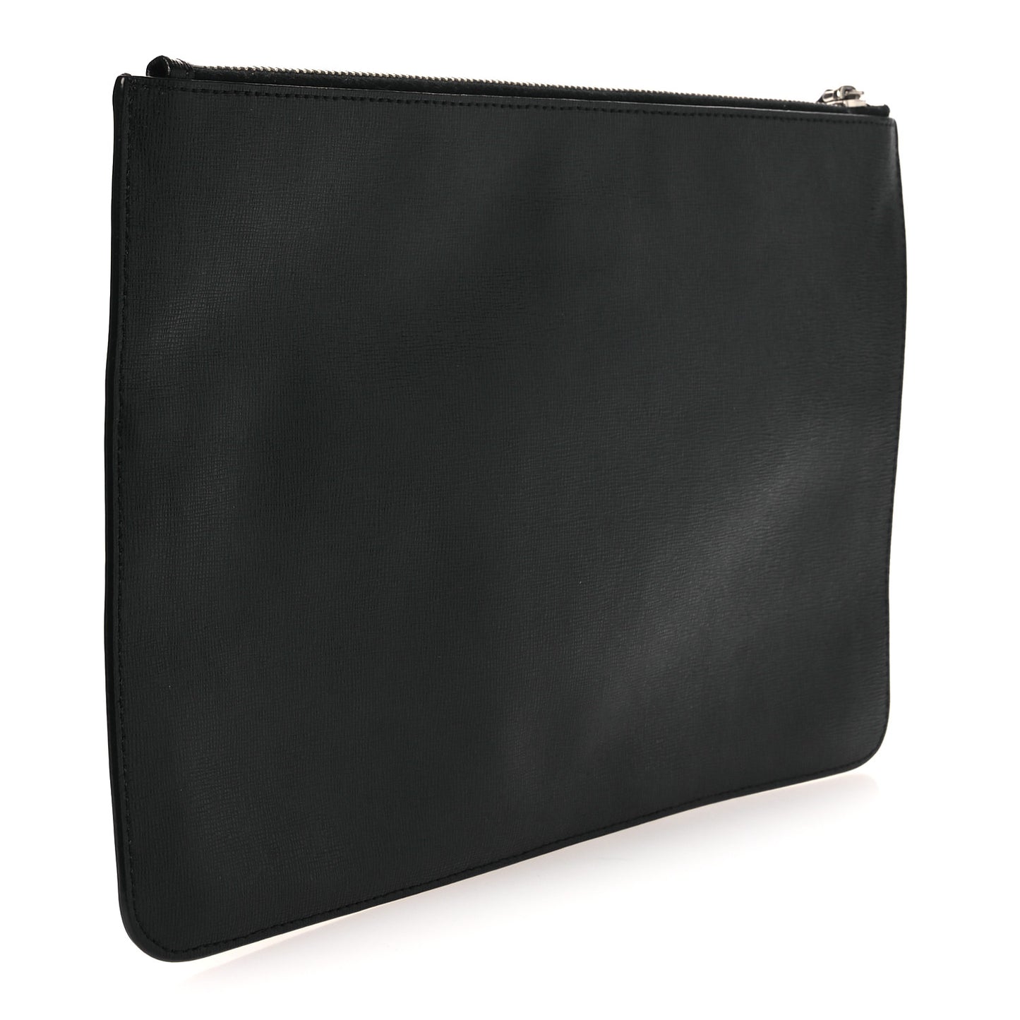 Vitello Elite Flamingo Mink Karlito Studded Pouch Black White Plaster
