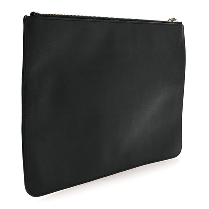 Fendi Vitello Elite Flamingo Mink Karlito Studded Pouch Black White Plaster 3 of 7