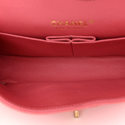 Chanel Metallic Caviar Quilted Medium Double Flap Pink 5 of 10