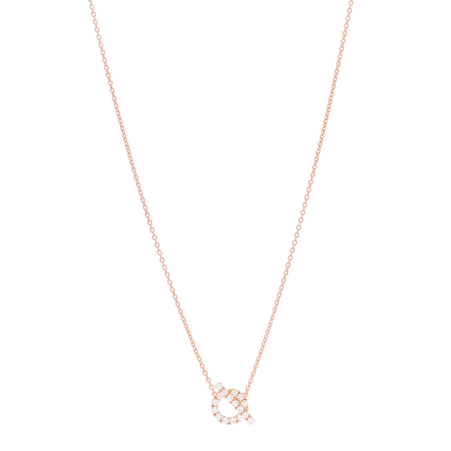 18K Rose Gold Diamond Finesse Pendant Necklace