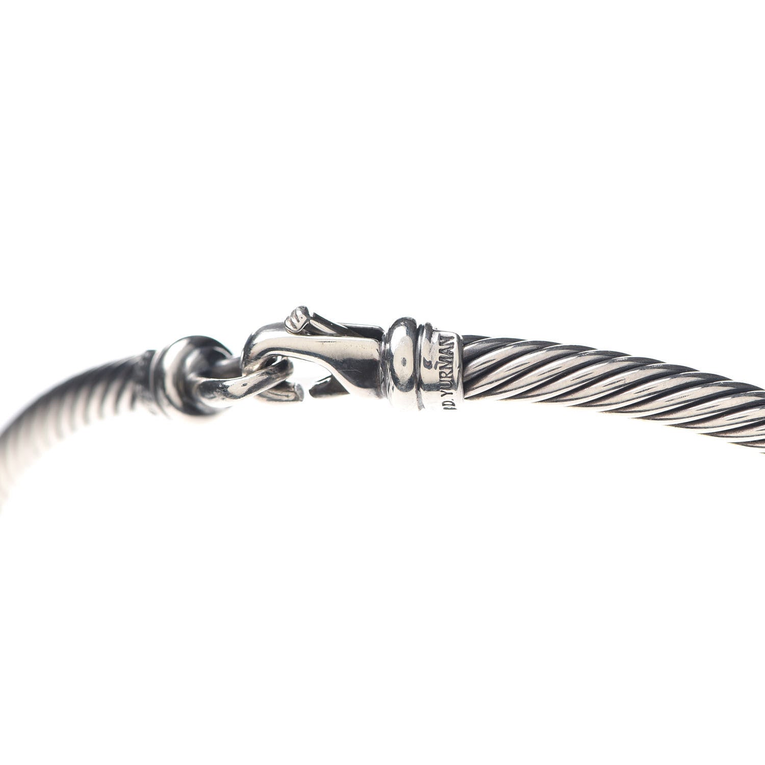 David Yurman Sterling Silver 14K Yellow Gold 5mm Cable Choker Necklace 4 of 4