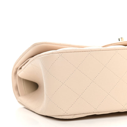 Chanel Caviar Quilted Jumbo Double Flap Beige Clair 8 of 9