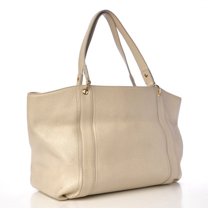 MCM Grained Calfskin Studded Tote White 3 of 19