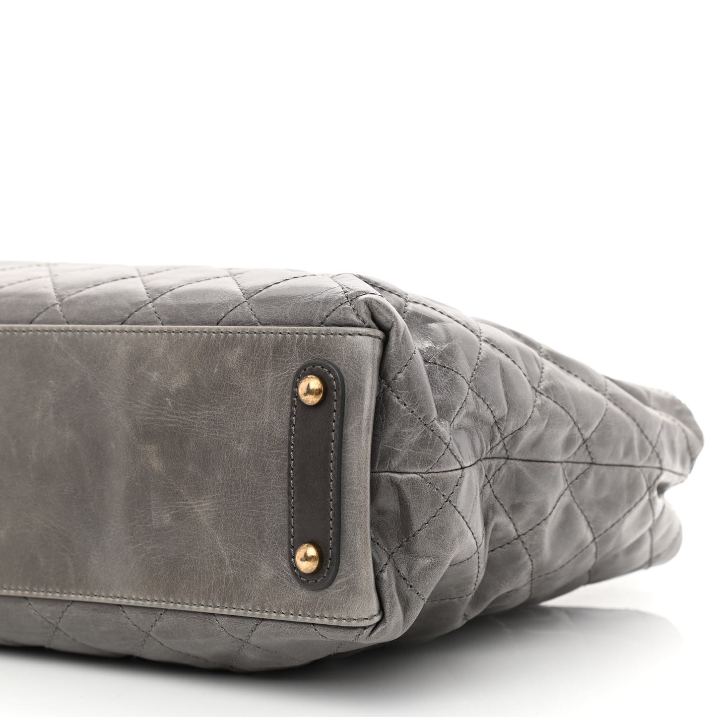 Glazed Calfskin Stingray Large Bindi CC Tote Grey