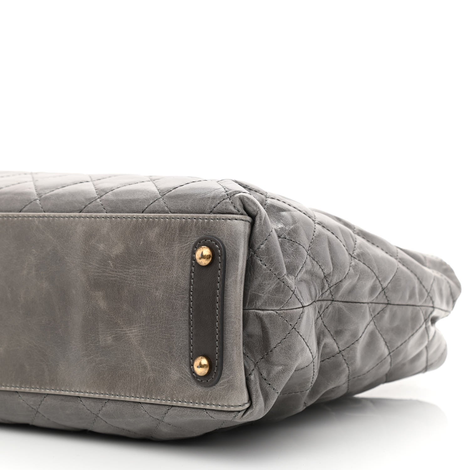 Chanel Glazed Calfskin Stingray Large Bindi CC Tote Grey 10 of 11