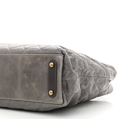 Chanel Glazed Calfskin Stingray Large Bindi CC Tote Grey 10 of 11