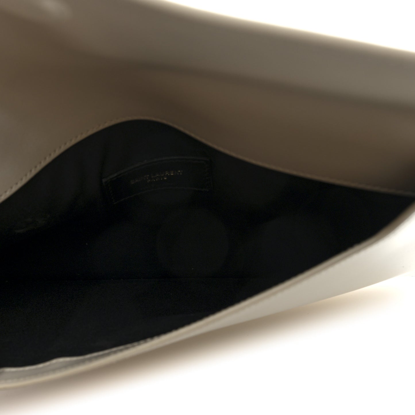 Smooth Shiny Calfskin Uptown Pouch Crema Soft