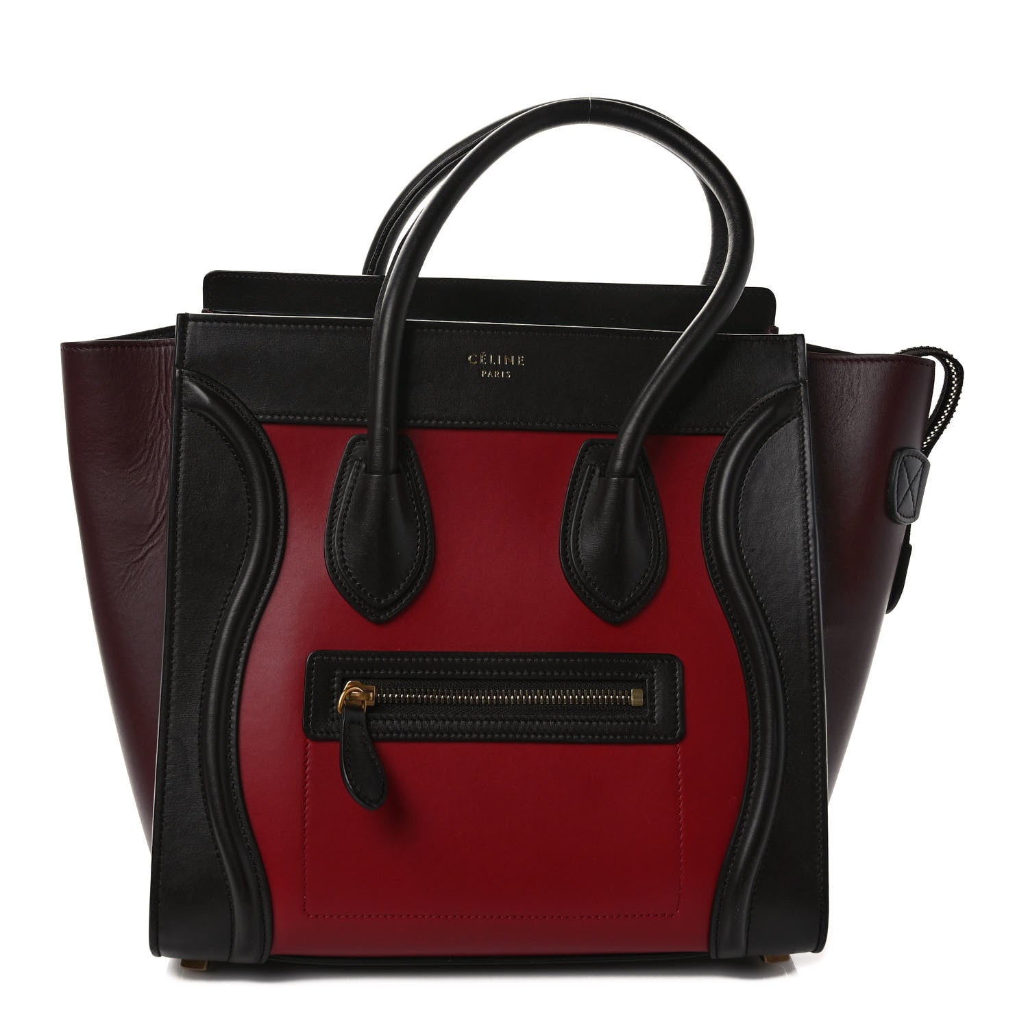 Celine Smooth Calfskin Micro Tri-Color Luggage Micro Red 1246805 ...