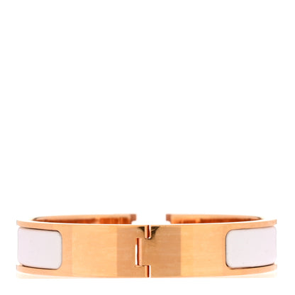 Hermes Enamel Narrow Clic Clac H Bracelet White 3 of 5