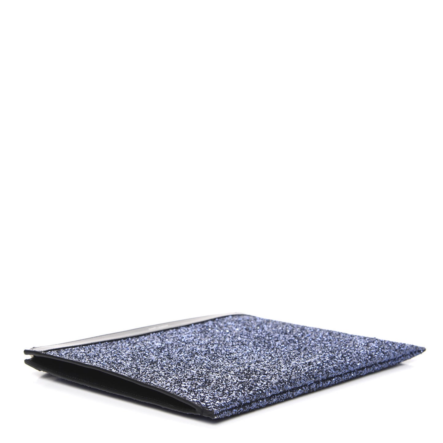 Calfskin Glitter Zipped Tablet Pouch Blue
