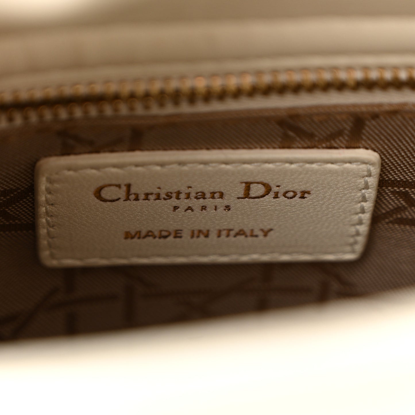 Lambskin Cannage Small My ABCDior Lady Dior White