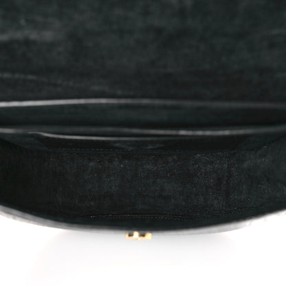 Saint Laurent Crocodile Embossed Calfskin Small Kaia Satchel Black 5 of 8