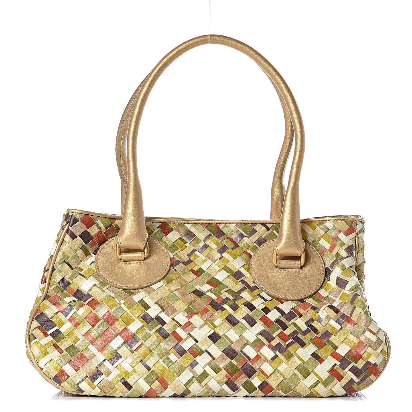 Nappa Intrecciato Satchel Multicolor