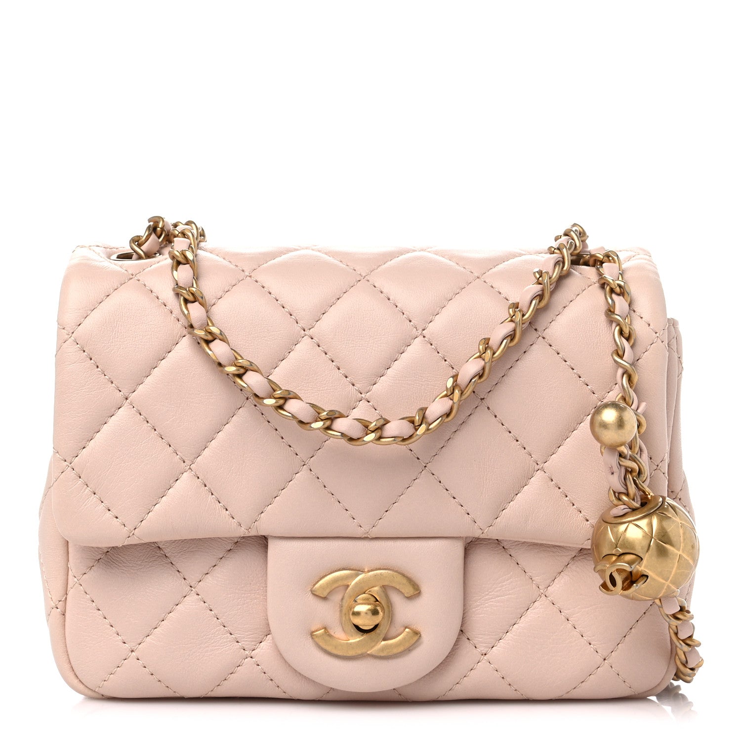 Chanel Lambskin Quilted Mini Pearl Crush Flap Light Pink 1 of 9