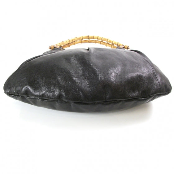 Leather Bamboo Top Handle Tote