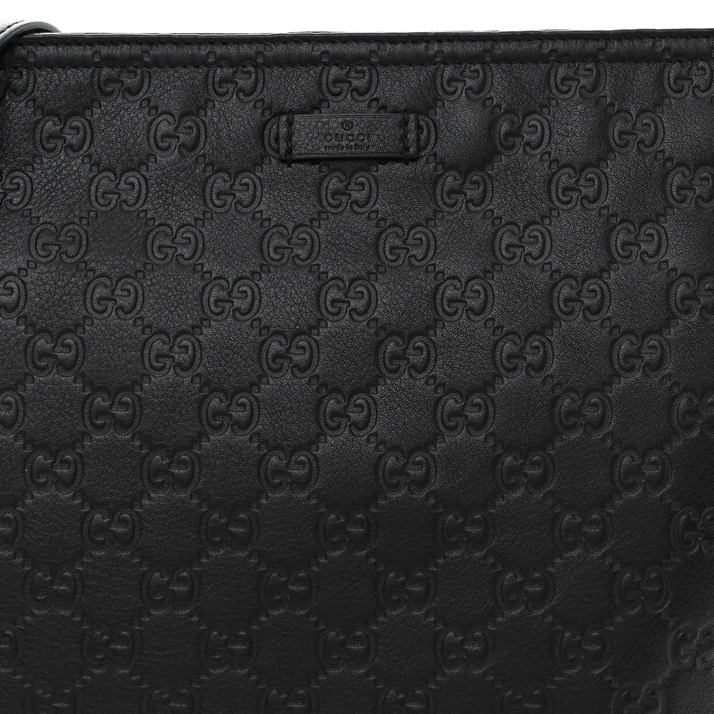Guccissima Medium Flat Messenger Bag Black