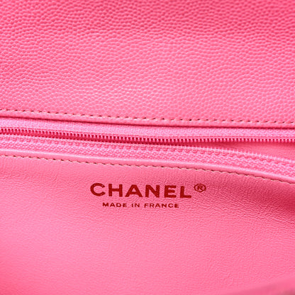 Chanel Caviar Quilted Flap Clutch Pink 6 of 7