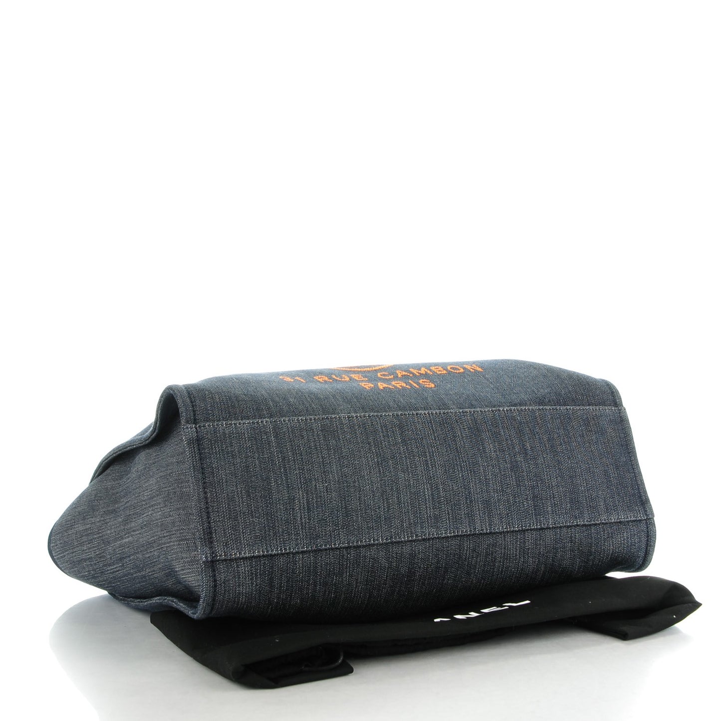 Canvas Large Deauville Tote Blue Orange