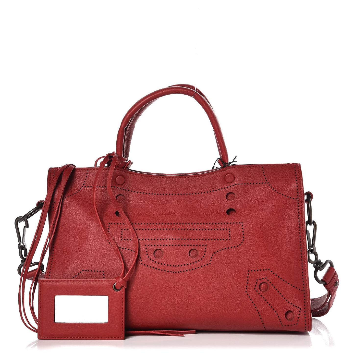 Veau Soyeux Perforated Blackout Hardware S City Rouge Groseille