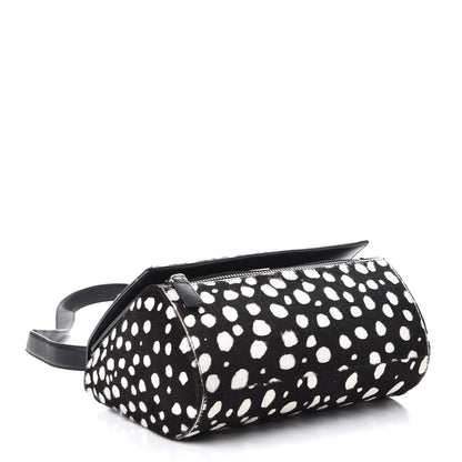 Givenchy Calf Hair Polka Dot Print Medium Pandora Box Crossbody Bag Black White. 4 of 7