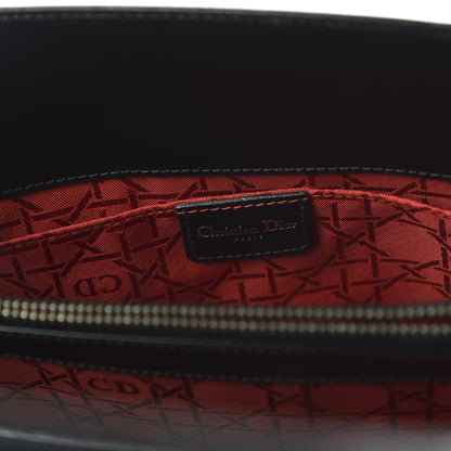 Christian Dior Glazed Calfskin Nylon Lady Dior Tote Black 8 of 10
