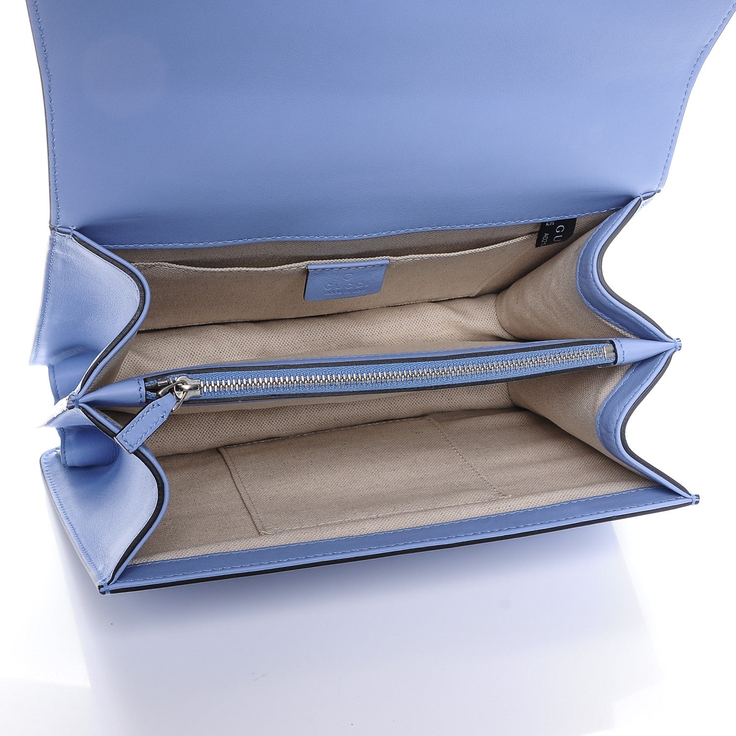 Gucci Calfskin Bamboo Web Embroidered Medium Dionysus Top Handle Bag Light Blue 5 of 8