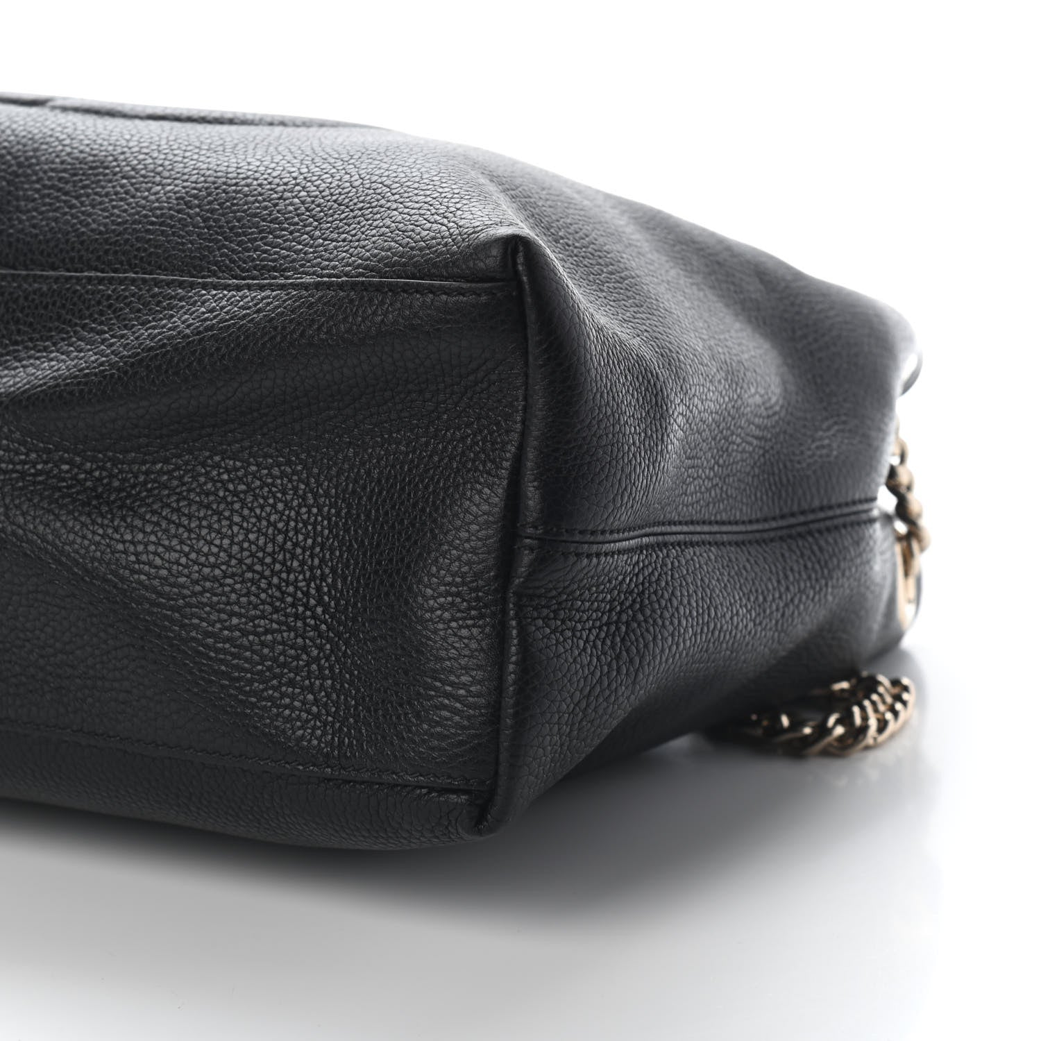 Gucci Pebbled Calfskin Medium Soho Chain Shoulder Bag Black 9 of 9