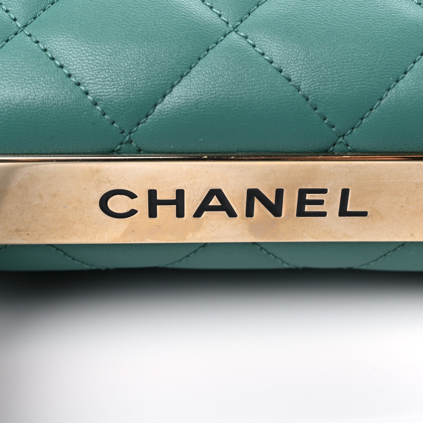 Lambskin Quilted Small Trendy CC Flap Dual Handle Bag Light Green