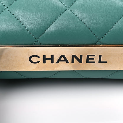 Chanel Lambskin Quilted Small Trendy CC Flap Dual Handle Bag Light Green 17 of 27