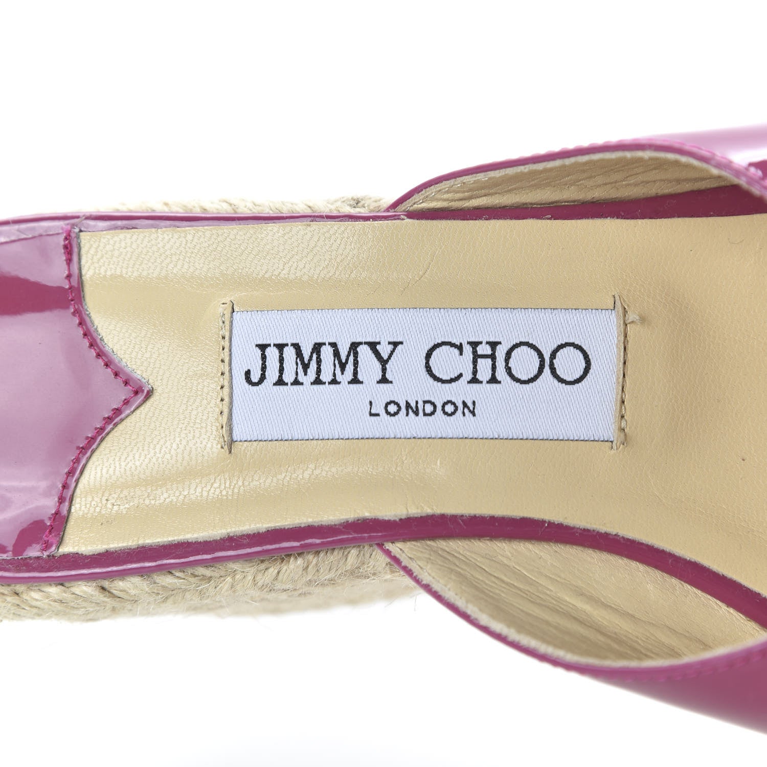 Jimmy Choo Patent Paisley Cork Wedge Sandals 36.5 Cyclamen 7 of 7