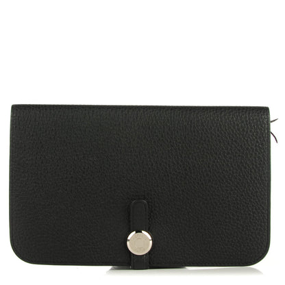 Hermes Togo Dogon Duo Wallet Black 1 of 9