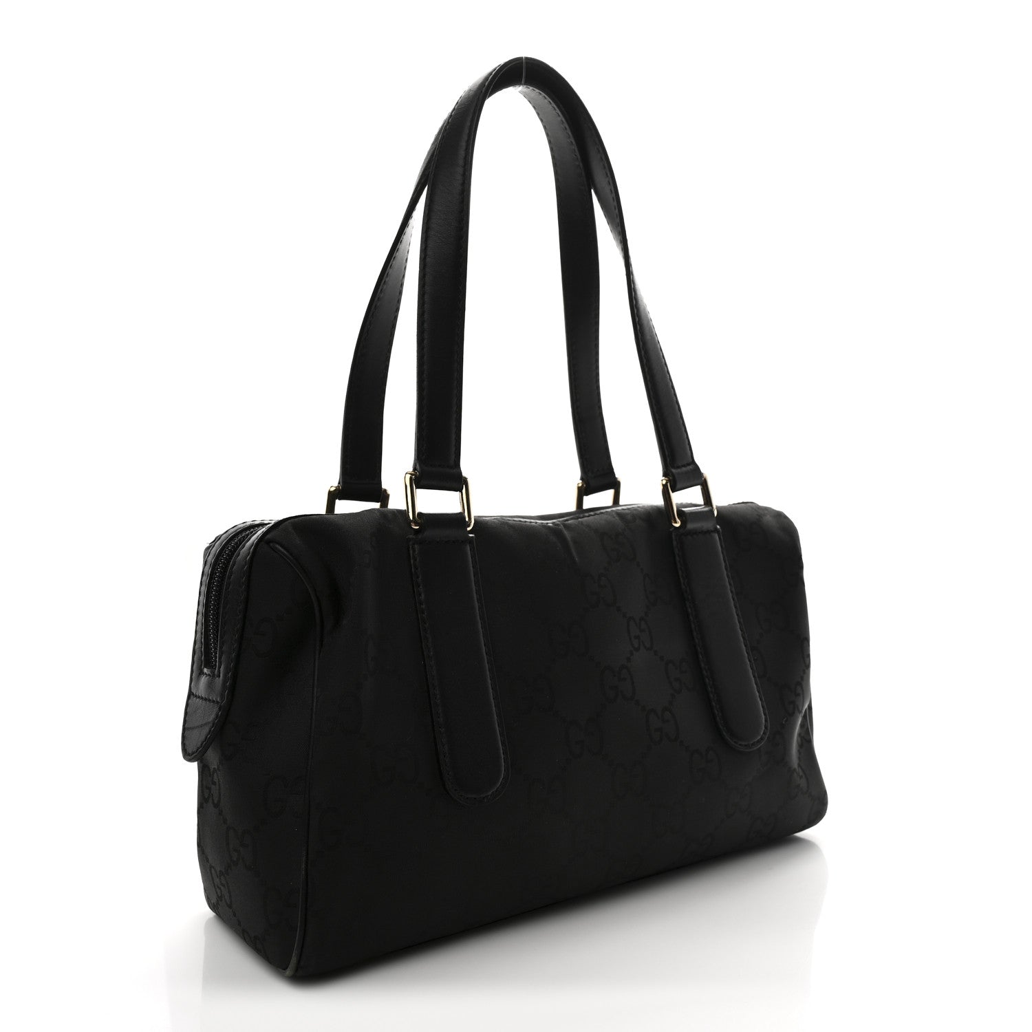 Gucci Nylon Monogram Small Boston Black 3 of 12