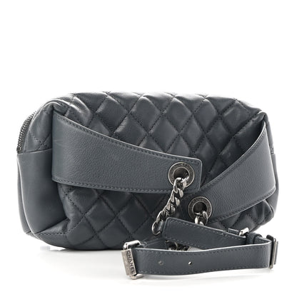 Chanel Calfskin Quilted Waist Bag Dark Grey 2 of 8