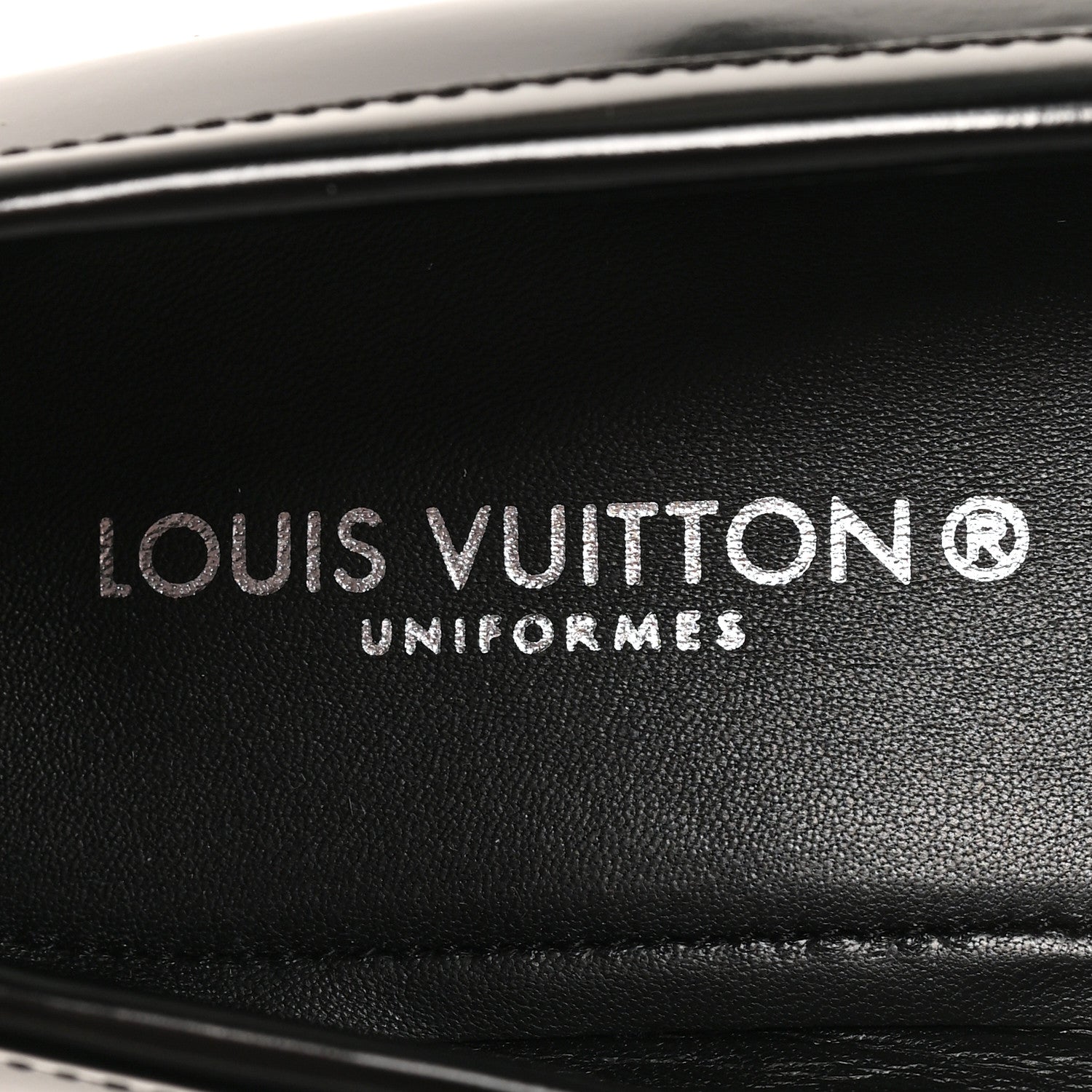 Louis Vuitton Glazed Calfskin Chess Flat Loafers 39 Black 8 of 9