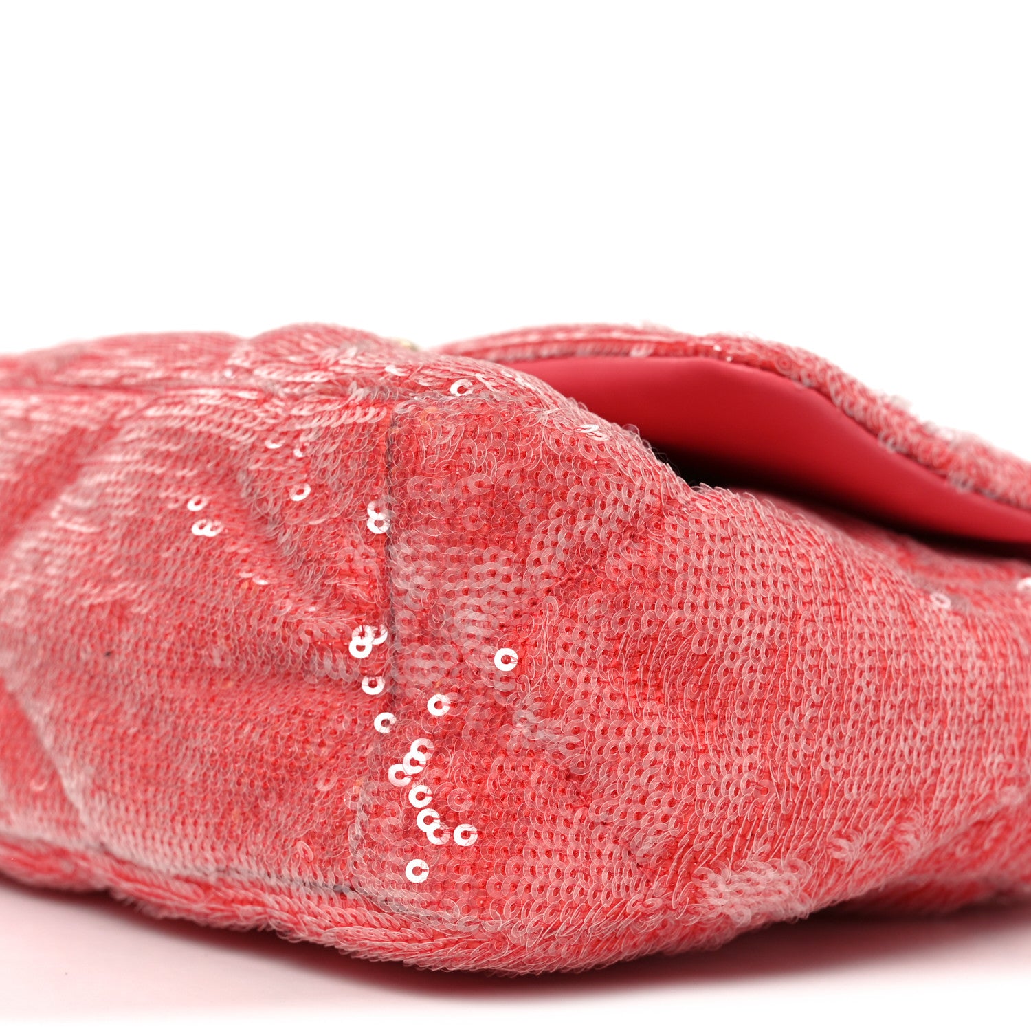 Chanel Sequin Quilted Medium Chanel 19 Flap Coral 1862455