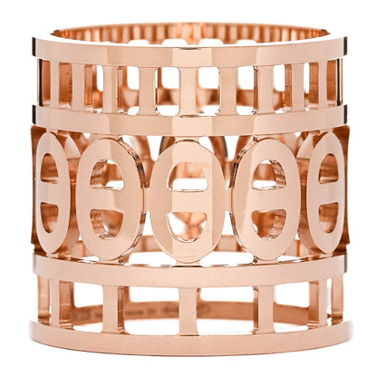 Hermes 18K Rose Gold Chaine d'Ancre Divine Ring 50 5.5 1 of 5